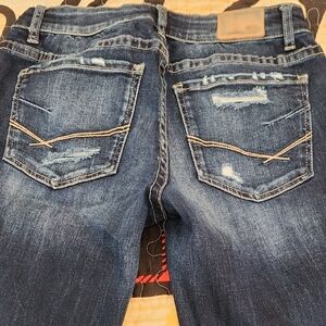BKE Dark Blue Distressed Jeans